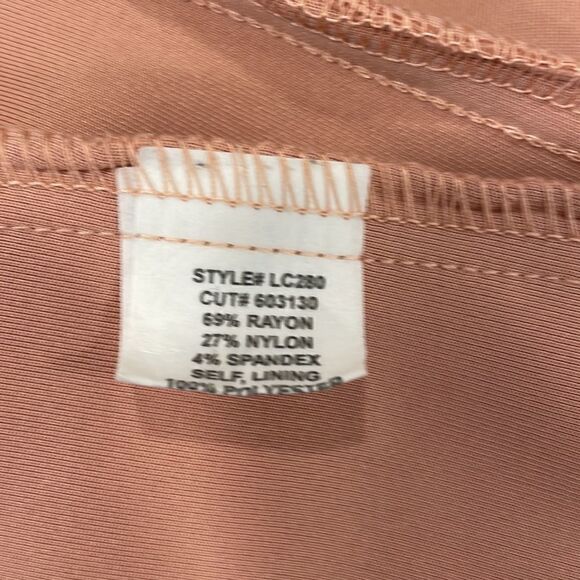 EVA FRANCO Anthropologie black pink lace sheer front midi cocktail dress S - Picture 7 of 9